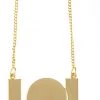 Timi LOL Nameplate Necklace In Gold Accessories